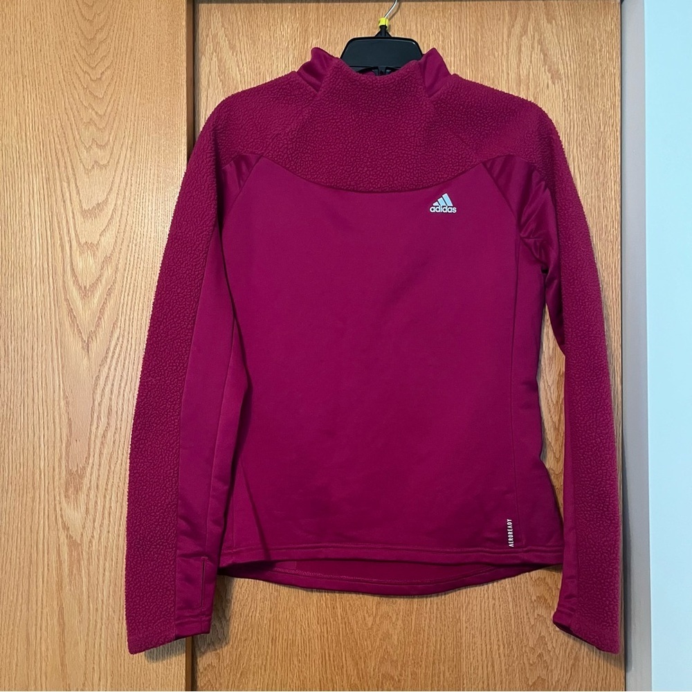 Adidas Women’s Medium Sherpa Pullover Mock Neck Sweatshirt
